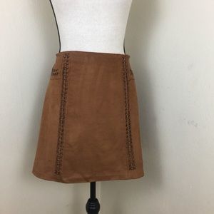 Cato Brown Suede Skirt